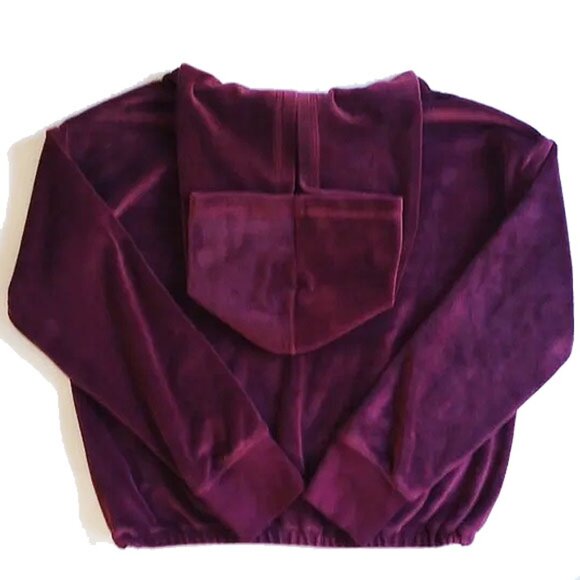 OshKosh Soft Velour Pullover Hoodie Sweatshirt 10 10A Grape Purple - Picture 2 of 5